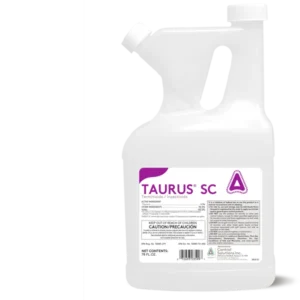 Taurus SC termiticide and insecticide bottle with built‑in measuring chamber from Control Solutions.