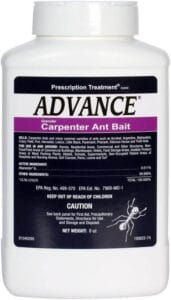 Container of Advance Carpenter Ant Bait used for eliminating carpenter ants and other ant species