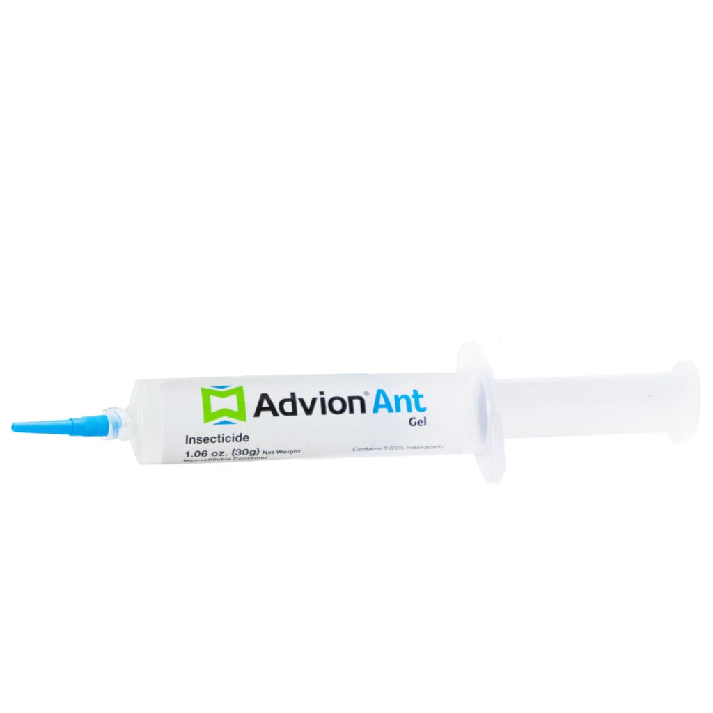Advion Ant Gel insecticide syringe with blue applicator tip